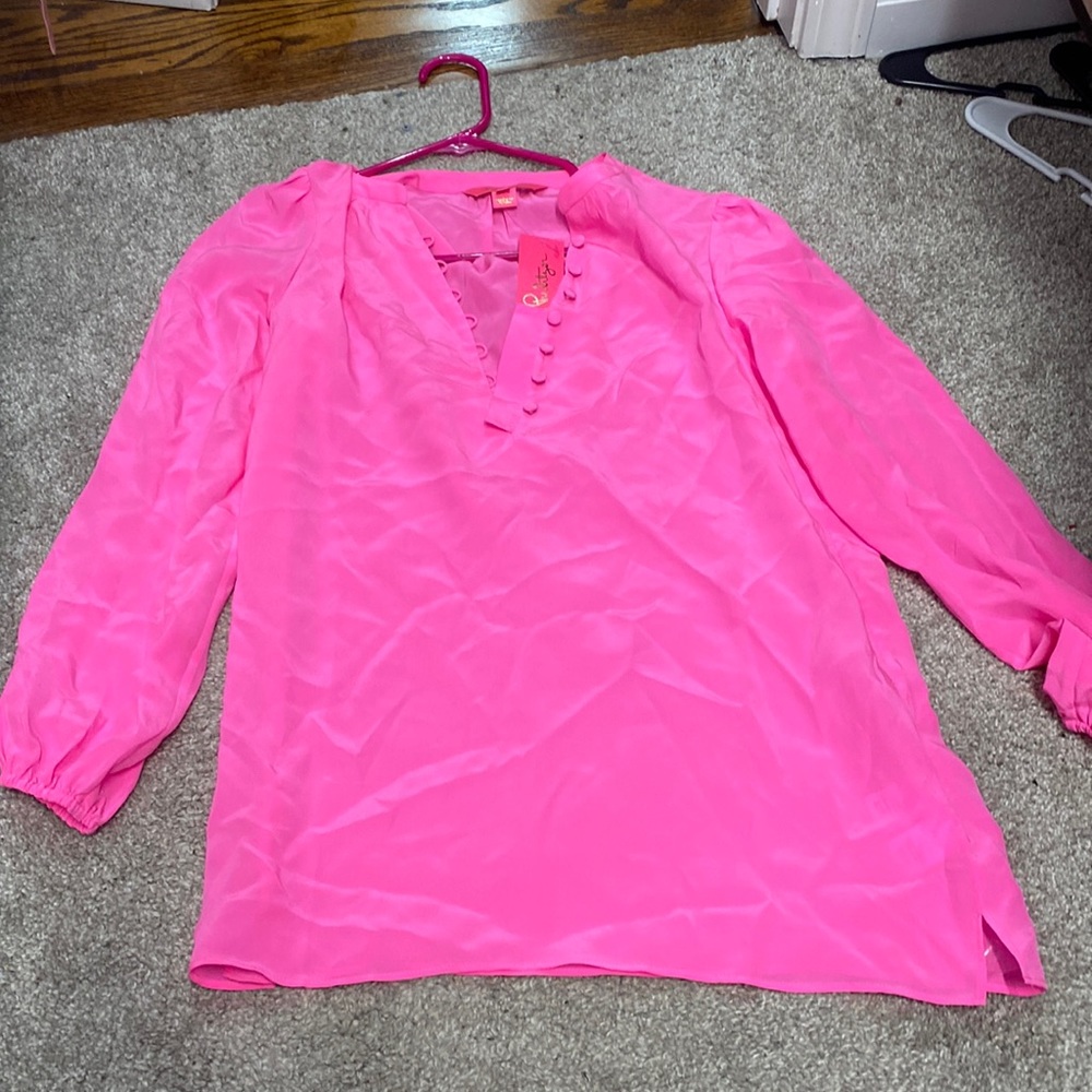 Lily Pulitzer 100% silk Lana Ray top size XXS and NWT
